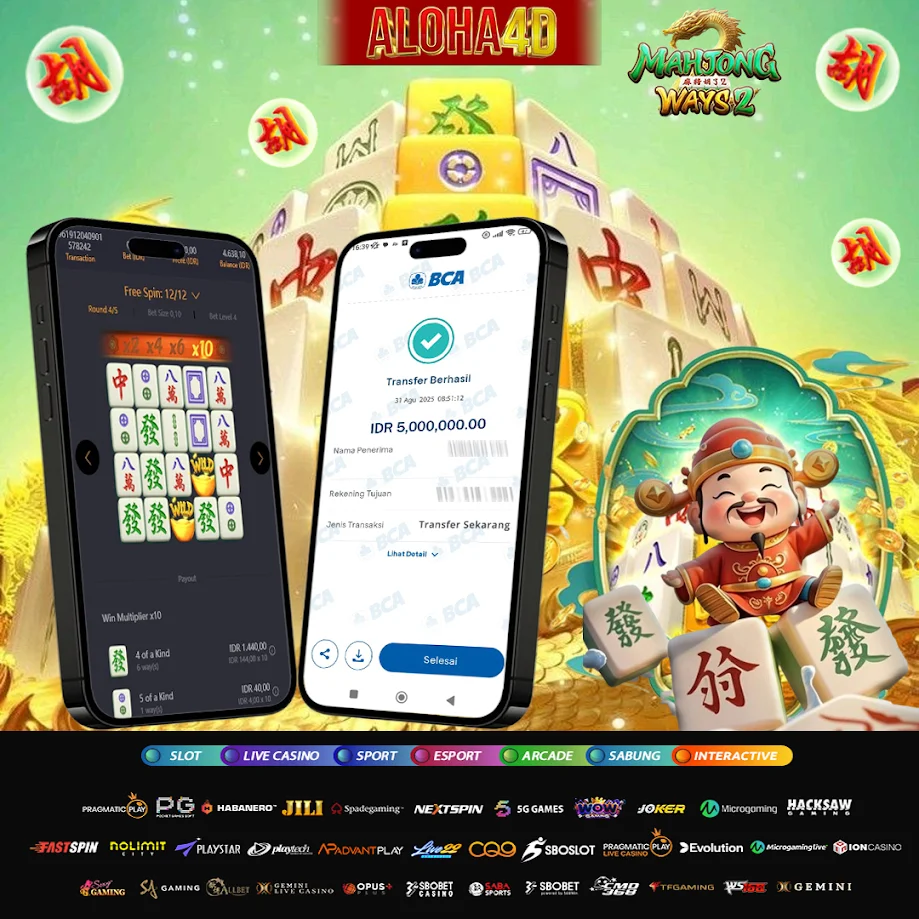 ALOHA4D JACKPOT SLOT MAHJONG WAYS Rp5.000.000,- LUNAS