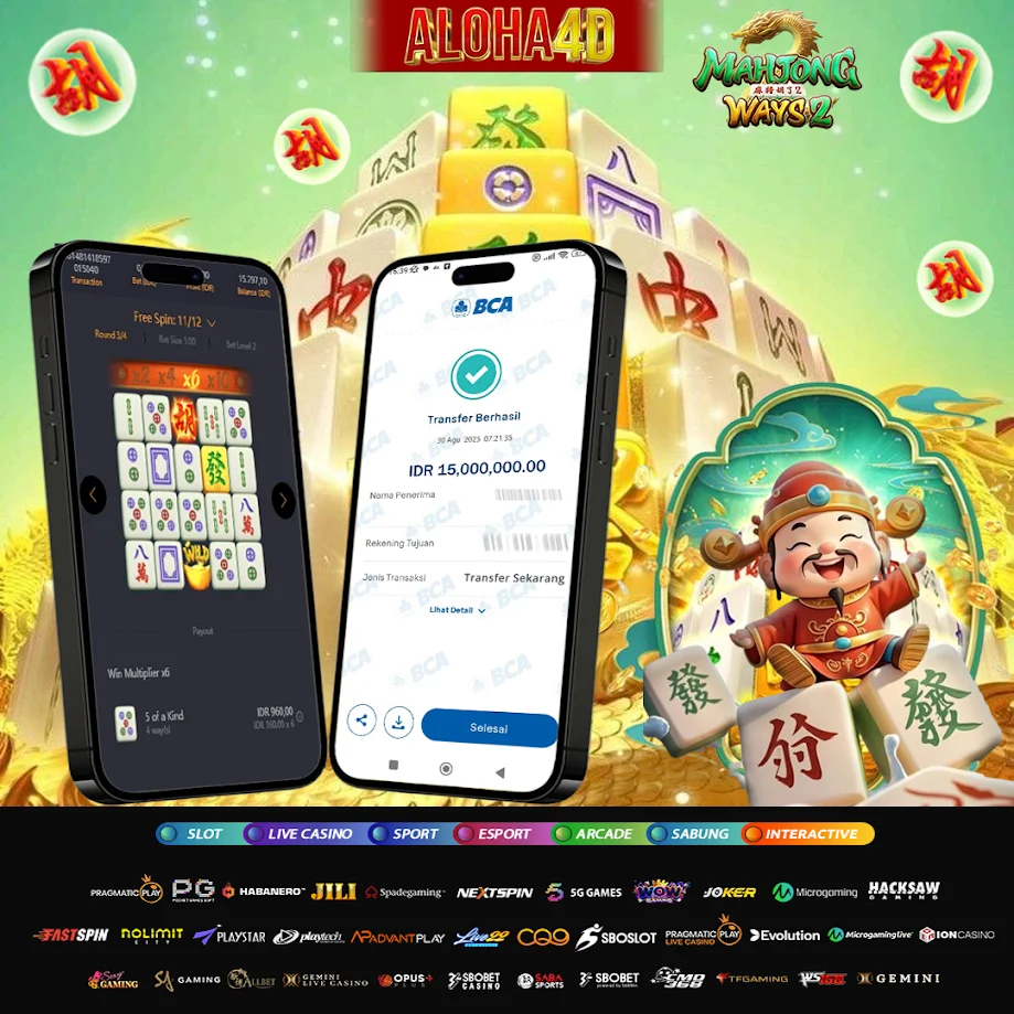 ALOHA4D JACKPOT SLOT MAHJONG WAYS Rp15.000.000,- LUNAS