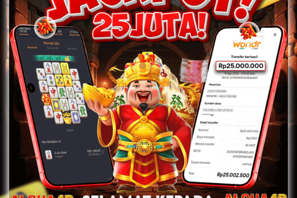 ALOHA4D JACKPOT SLOT MAHJONG WAYS 2 Rp25.000.000,- LUNAS
