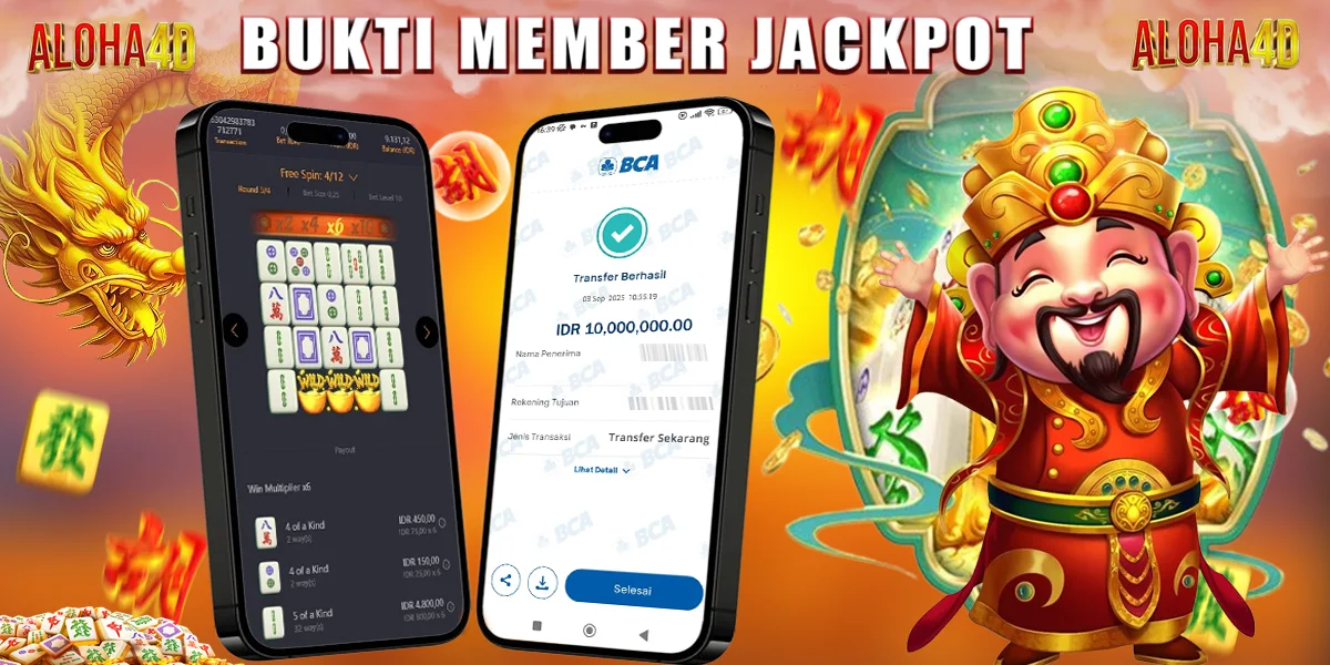 ALOHA4D JACKPOT SLOT MAHJONG WAYS Rp10.000.000,- LUNAS