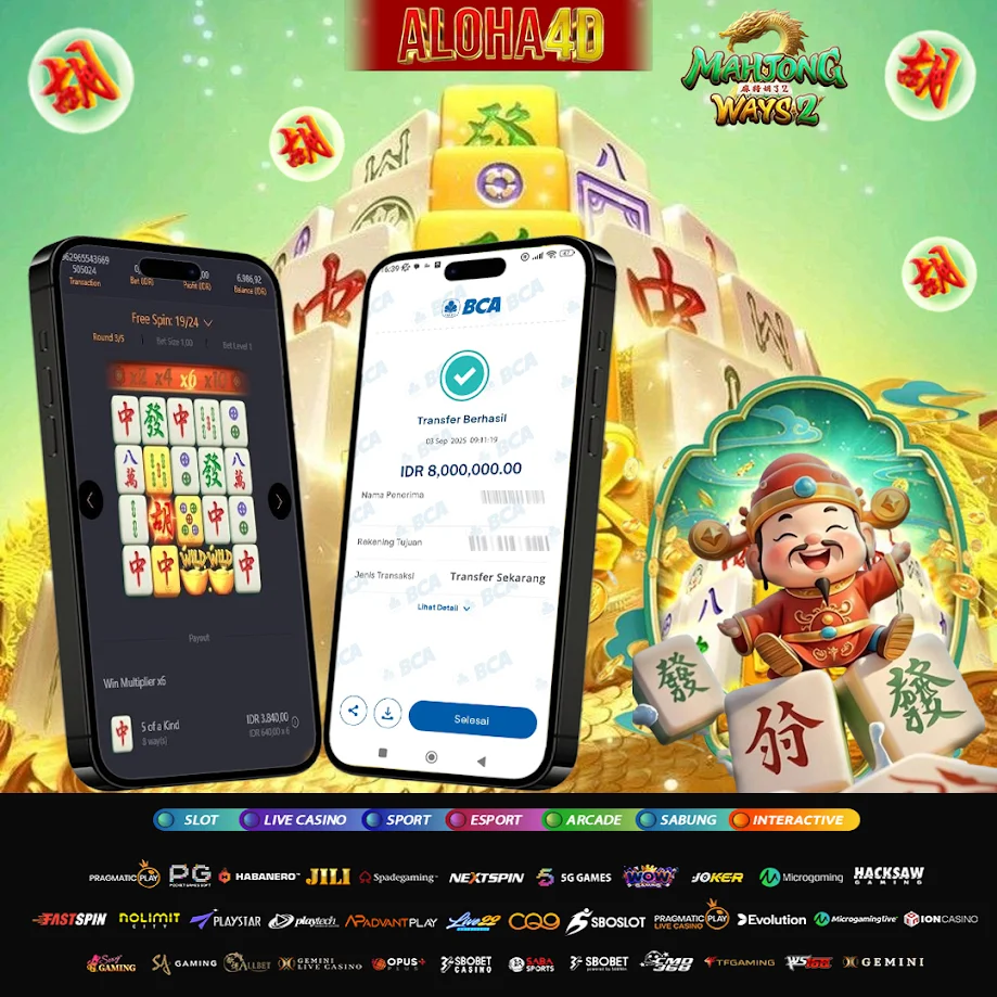 ALOHA4D JACKPOT SLOT MAHJONG WAYS Rp8.000.000,- LUNAS