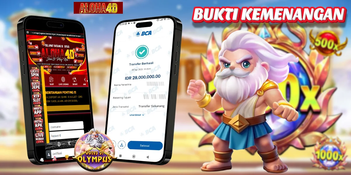 ALOHA4D JACKPOT SLOT GATES OF OLYMPUS Rp28.000.000,- LUNAS