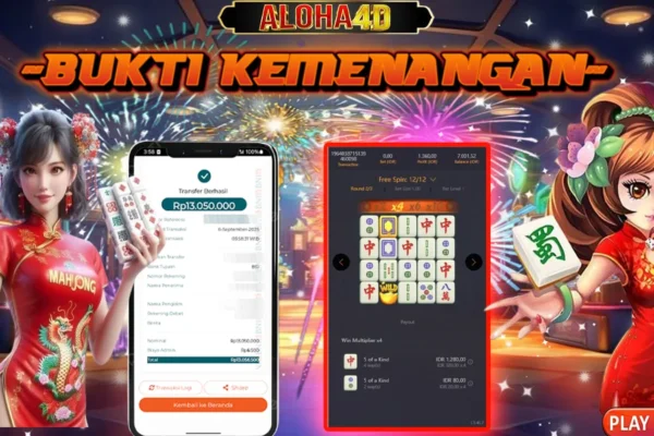 ALOHA4D JACKPOT SLOT MAHJONG WAYS Rp13.050.000,- LUNAS
